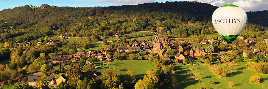 Vol en montgolfière au dessus de Collonges la rouge