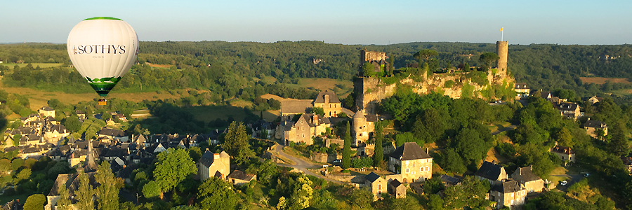 Survol de Turenne en montgolfière