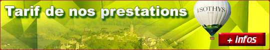 Tarifs de nos prestations montgolfière