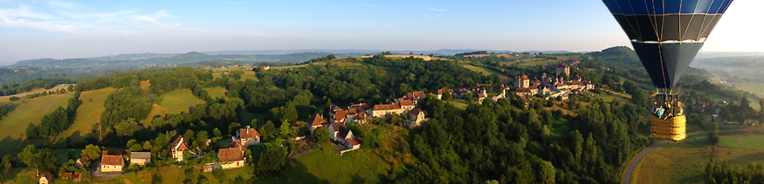 Vol en montgolfière sur Curemonte en Corrèze