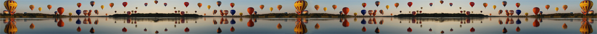 Reflet montgolfière bande page accueil