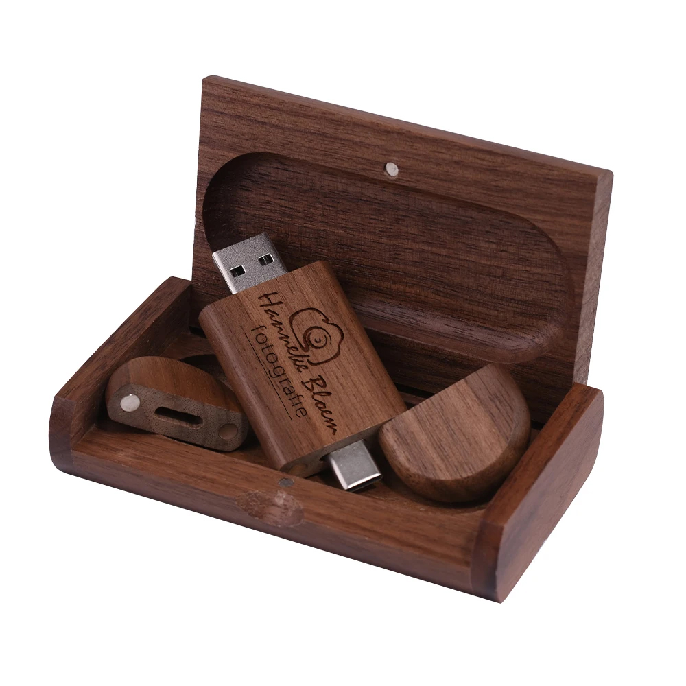 Coffret vidéo en bois avec clés USB personnalisé